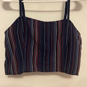 Arizona blue crop top with vertical color stripes✨